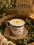 Cottage Blue Floral Candle