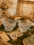 Gorham Holiday Traditions Lead Crystal Sugar and Creamer Set
