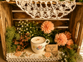 🌿 Vintage Teacup Beeswax Candle – Hand-Poured Wood Wick Candle