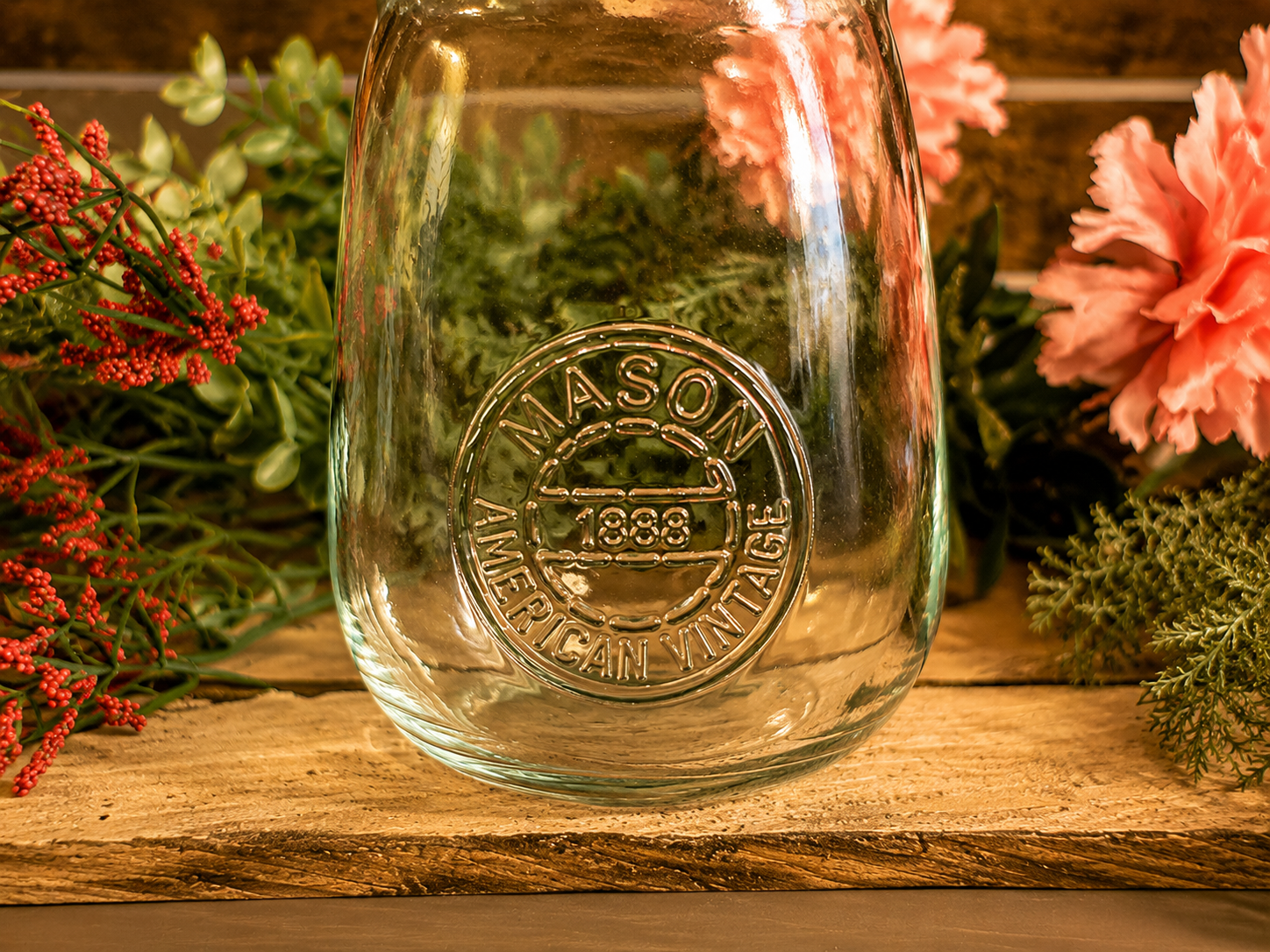 Vintage Mason American 1888 Glass Jar