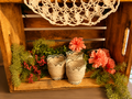 Vintage Lace Cottage Candle Holders Set